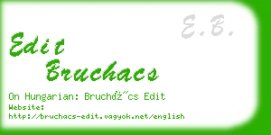 edit bruchacs business card